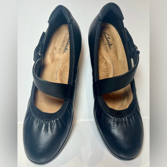 Clarks Emily 2 Mable Pumps Mary Jane Black Size 6 Leather Black - Picture 4 of 10